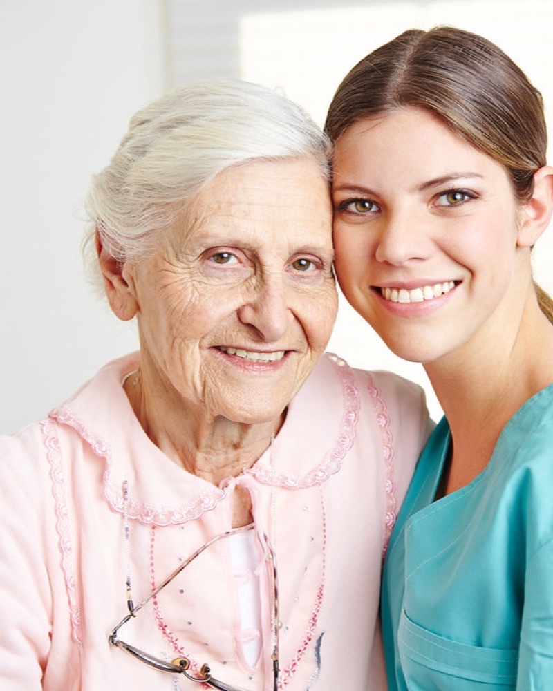 Carer speaking with an older client